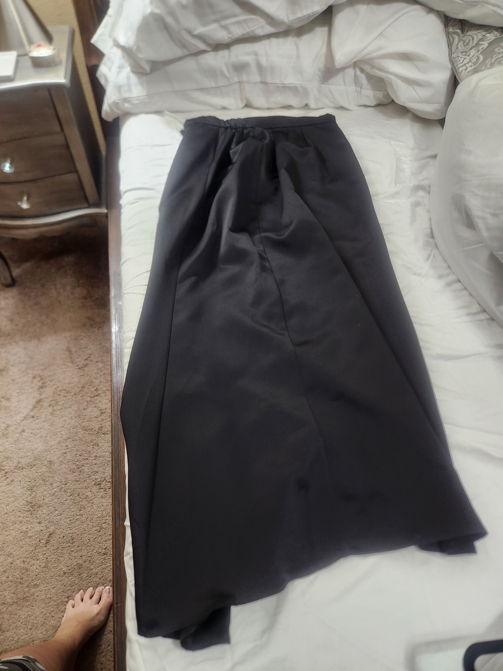 Xscape Black Maxi Skirt with Gathered Waist